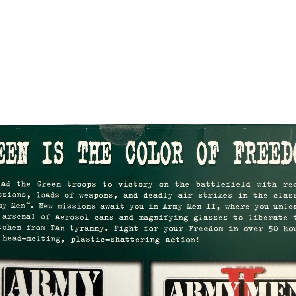 3DO Freedom Pack PC Game Bundle Army Men I & II Windows 95/98 Big Box Green New